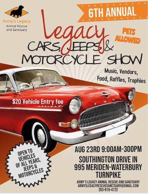 legacy cars, jeeps, motorcycle show