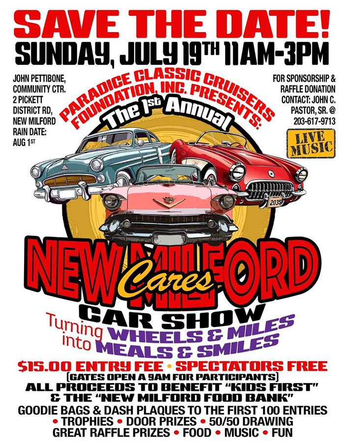 new milford cares car show