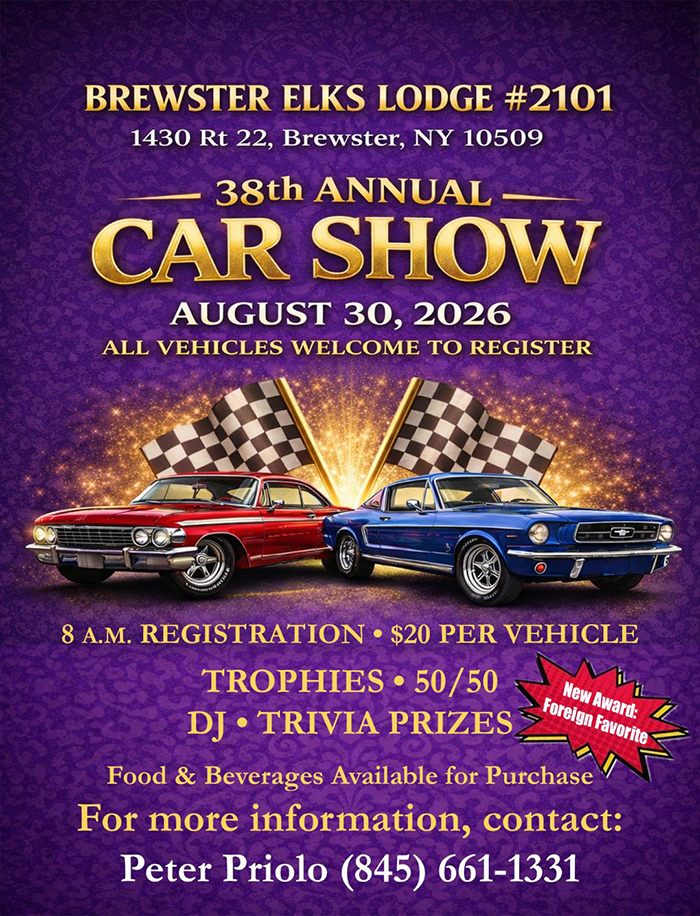 brewster elks car show