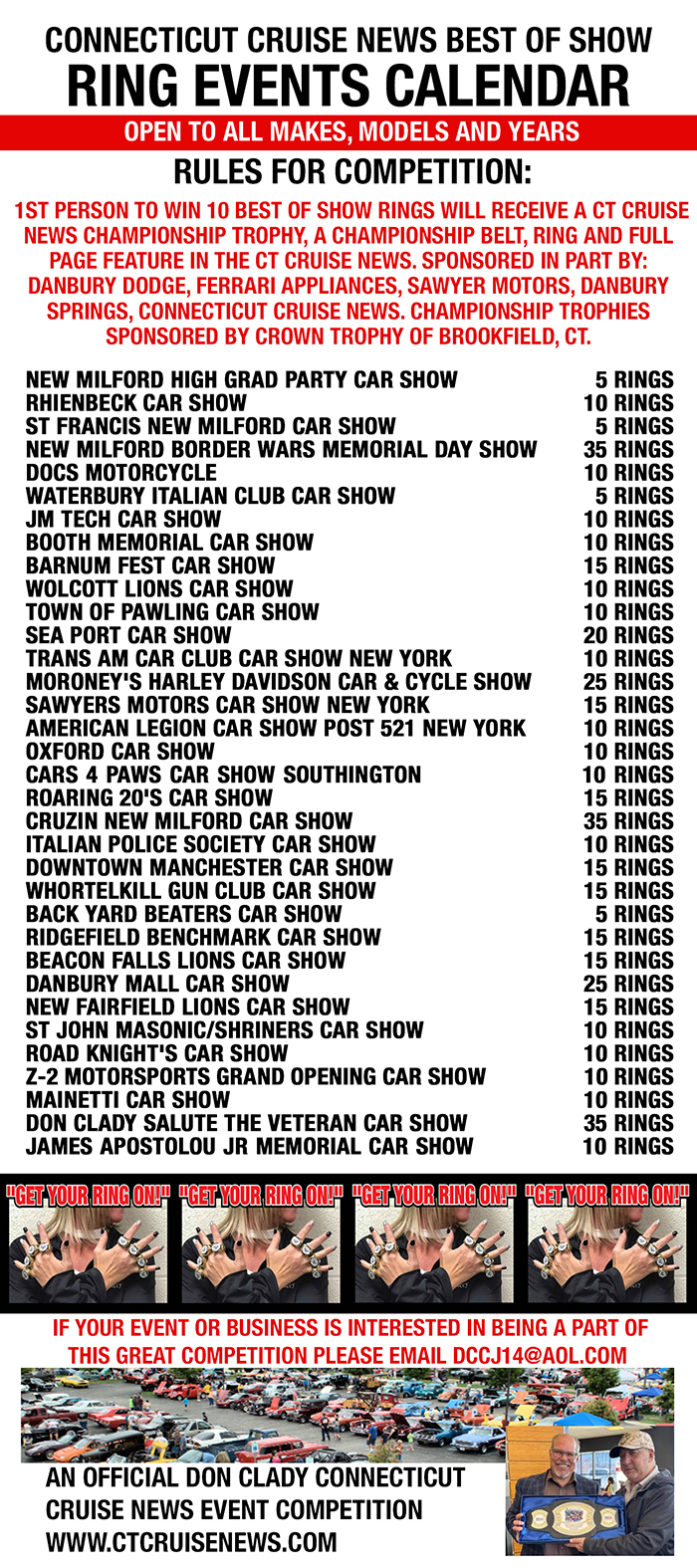 2025 ring events calendar